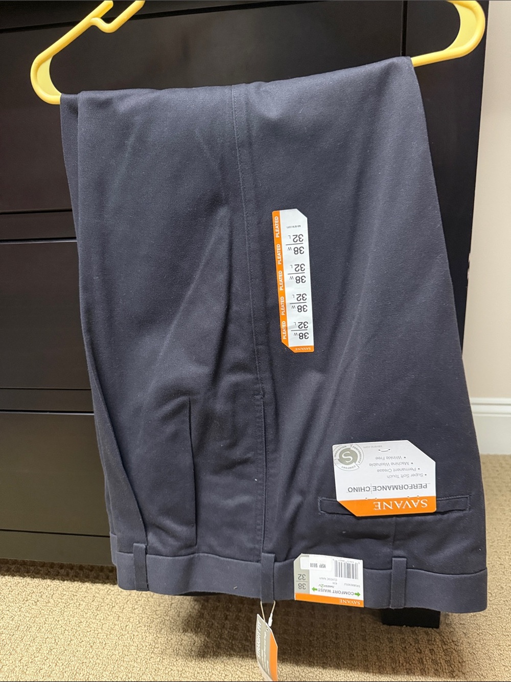 Savane Men’s Performance Chino Pants - Navy Blue